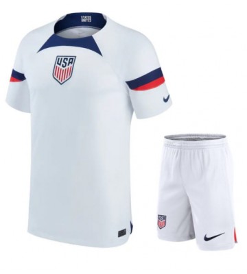 Forenede Stater Replika Babytøj Hjemmebanesæt Børn VM 2022 Kortærmet (+ Korte bukser)